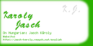 karoly jasch business card